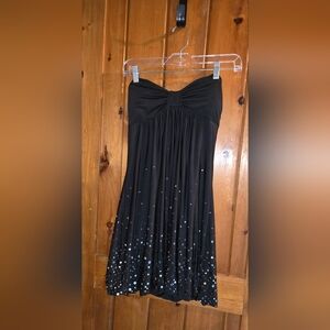 Taboo Black Sequin Mini Skirt